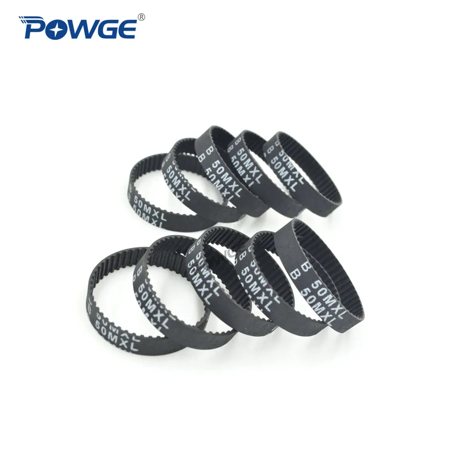 Powge 10 шт. Mxl Зубчатый Ремень B50 B51 B52 B53 B54 Ширина 6.35 мм 025 6 мм Зубы 50 51 52 53 54 синхронный ремень b50mxl b52mxl b54mxl