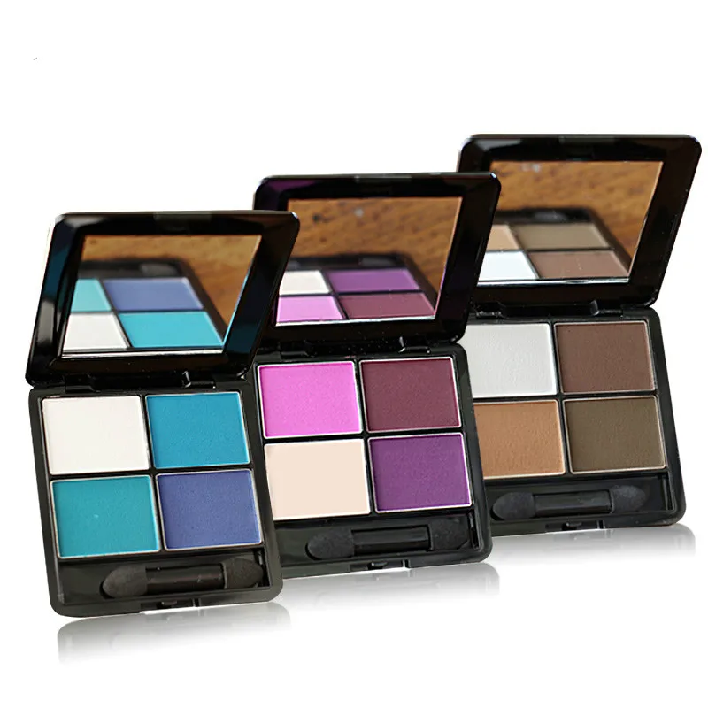 Brand 4 Colors Eyeshadow Palette Makeup Matte Shimmer Pigment Eye