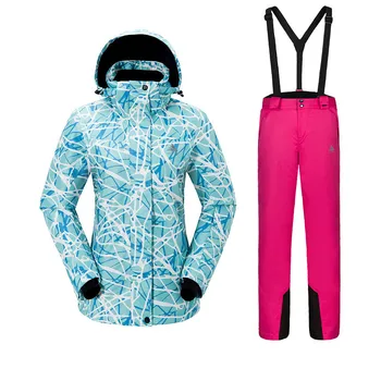 

Outdoor Sports Women's Ski Suit Thickened Warm Breathable Waterproof Wear-resistant Quick Dry ski Jacket Ski Pants Size S-XXL