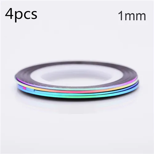 4pcs 1mm Harunouta 5 г Фольга для ногтей блестки порошок для дизайна ногтей Блестки Золотые Серебряные Блестки для ногтей маникюр 3d-украшения для ногтей - Цвет: 4pcs 1mm