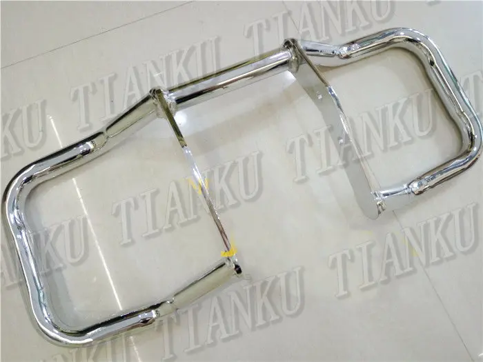 Хром Мотоцикл токарно-винторезные станок металла Защита для kawasaki W400 w650 w800