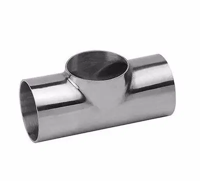 

38mm 1.5" O/D 304 Stainless Steel Sanitary Weld Flat Tee 3 Way Connector Pipe Fitting