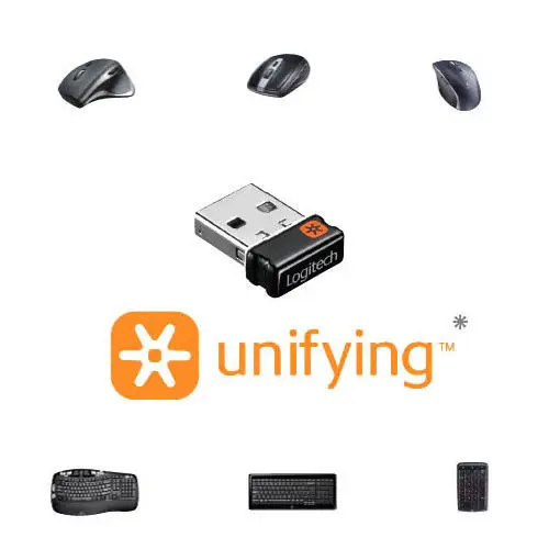 Беспроводной приемник ключ Log.itech соединяющий USB адаптер для мыши клавиатуры