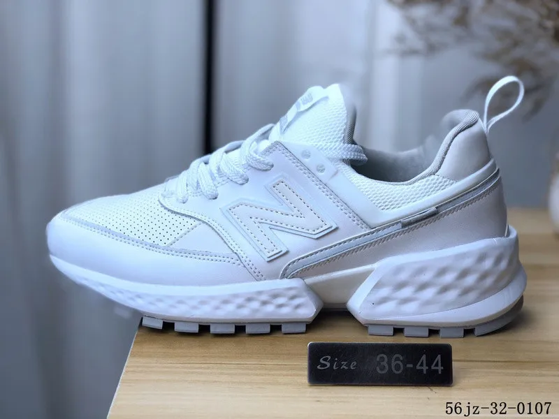 NEW BALANCE 574, три модели, мужские и женские кроссовки, Ретро стиль, повседневная обувь, NB574, спортивная обувь для отдыха и бега, 36-44 - Цвет: White