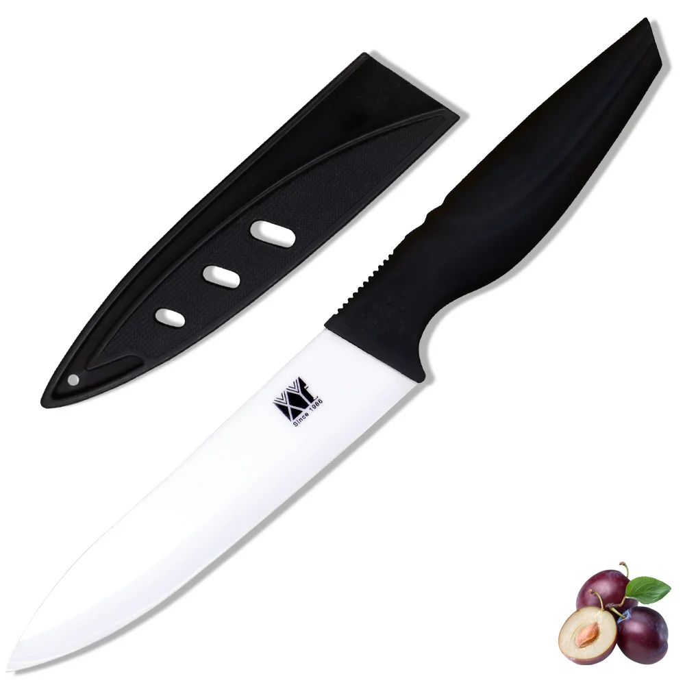 Ceramic blade utility knife 4 inch white blade black handle sheath