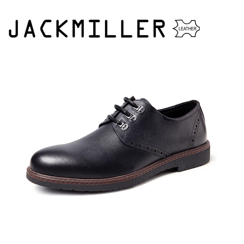 Кеды Jackmiller мужские классические кожаные туфли круглый носок на шнуровке мягкие