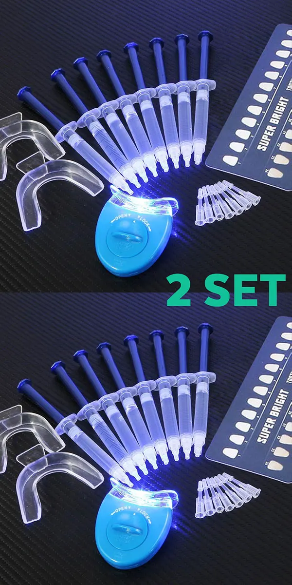 Vaclav зубной отбеливающий гель комплект отбеливание зубов свет лампы порошок зуб Белый оральный комплект отбеливатель отбеливание зубов Зубное оборудование - Цвет: 2 Pack