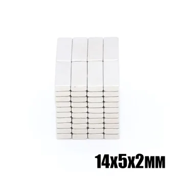 

200pcs 14mm x 5mm x 2mm high quality N35 14x5x2mm Super strong neo neodymium magnet 14x5x2 NdFeB magnet 14*5*2mm magnets