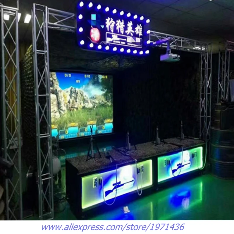 

VR Amusement Equipment Video Curtain Arcade Coin Operated Games Simulator Hunting Shooting Game Machine