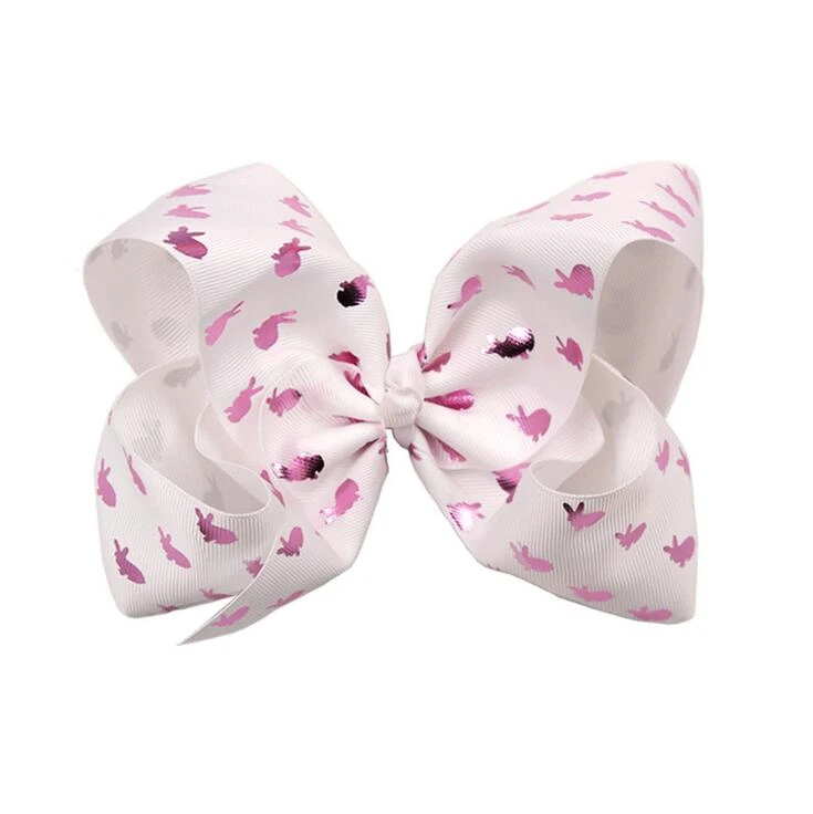 Easter Hair Bow Handmade Easter Bunny Boutique Hair Bow