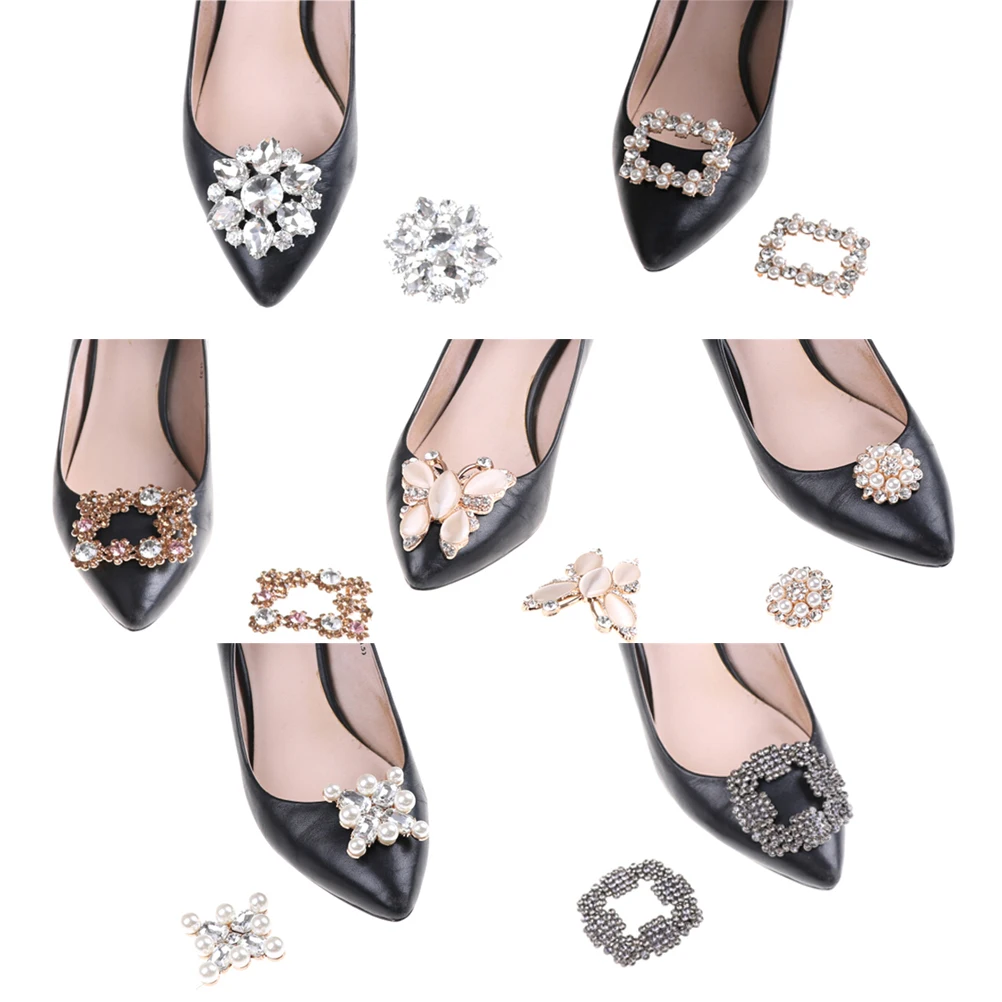 7styles Bridal Shoes Rhinestone Clip Buckle Crystal Shoe Clip
