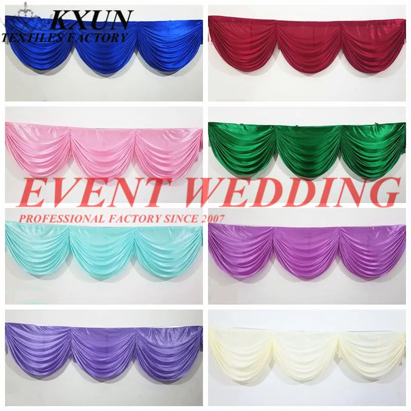 

Wholesale Price Ice Silk Swag Drape Curtain For Wedding Backdrop Stage Background Event Party Decoration