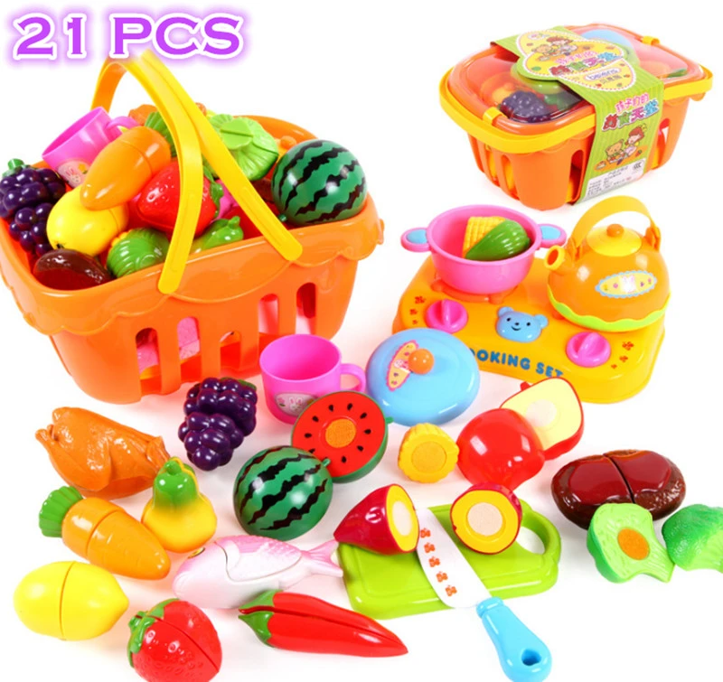 Children S Toy Kitchen For Girl Food Fruit Vegetable Cutting Toys Baby Kid S Kitchen Dishware Set Pretend Play Educational Toys Kids Kitchen Kitchen Pretend Playpretend Play Aliexpress