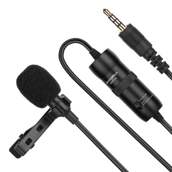 

M1 Lavalier Microphone Clip-On Condenser Mic Recorder for Canon Nikon Sony DSLR Camcorders Studio Microphone for iPhone Android