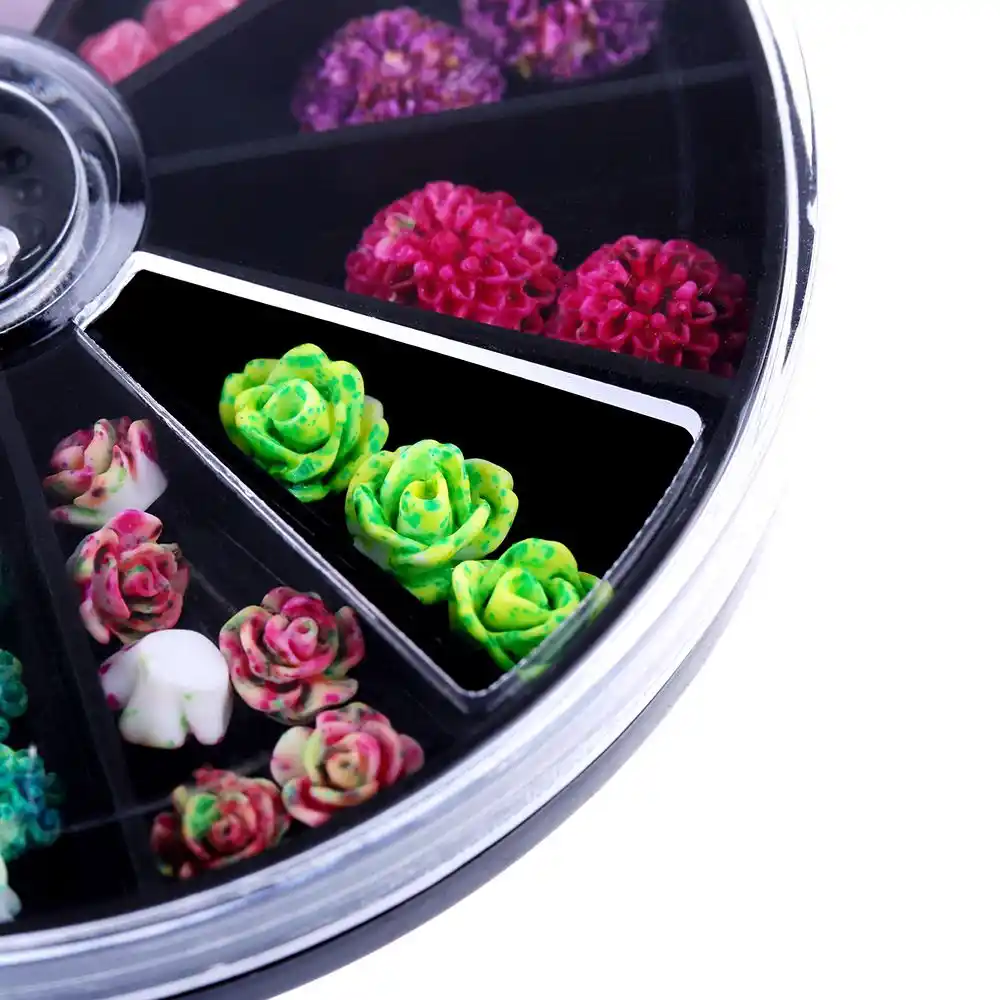 Detail Feedback Questions About 3d Resin Roses Acrylic Wheel Nail