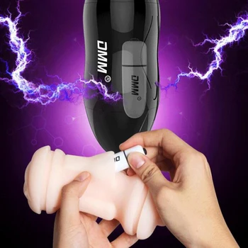 Double Hole Real Vagina Pocket Pussy Vibrating Male Masturbator Mouth Tongue Sucking Oral Sex Masturbation Cup Toy for Men 3