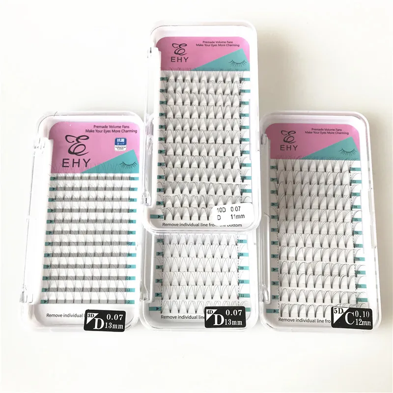 

5D Short Stem Volume Eyelashes Extension Natural Long False Individual Premade Fans Eyelashes Volume lashes Fans