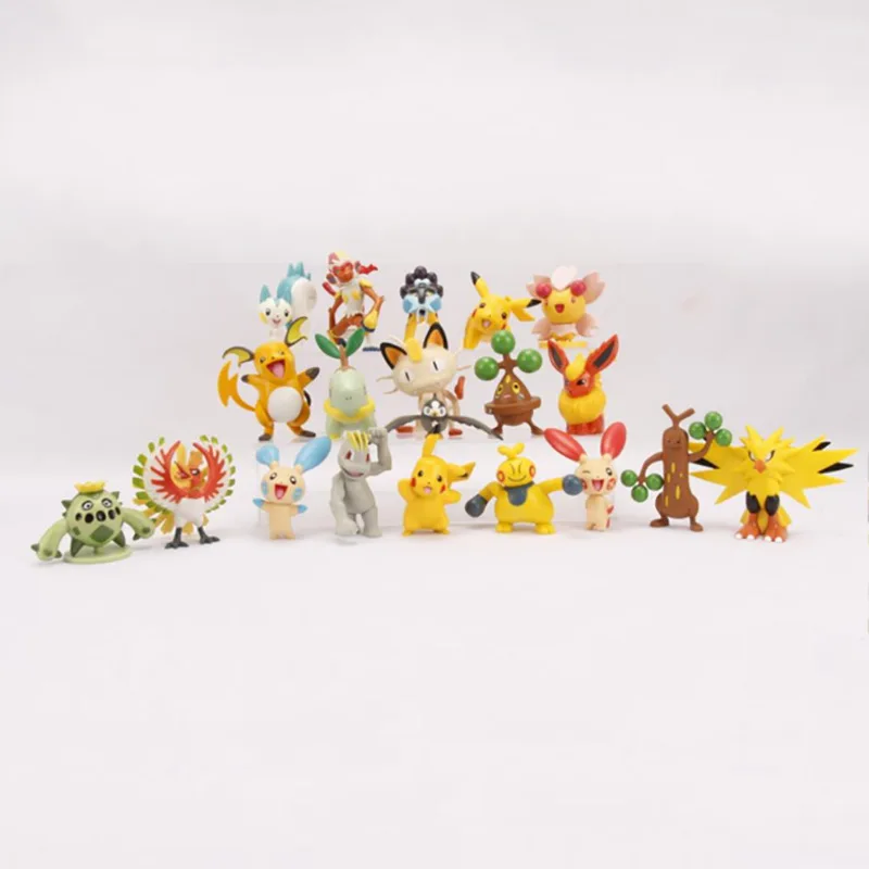 pokemon Pokemon Figures 20pcs/set Pikachu Figura Action Figure Pokemon Go Pocket Monster Doll Toys for Children 3-8.5cm K101