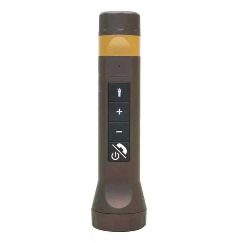 Buyincoins 4 в 1 Мини беспроводной динамик Bluetooth Открытый Спорт велосипед FM радио Светодиодный светильник для велосипеда для монтажа#90875 - Цвет: Brown