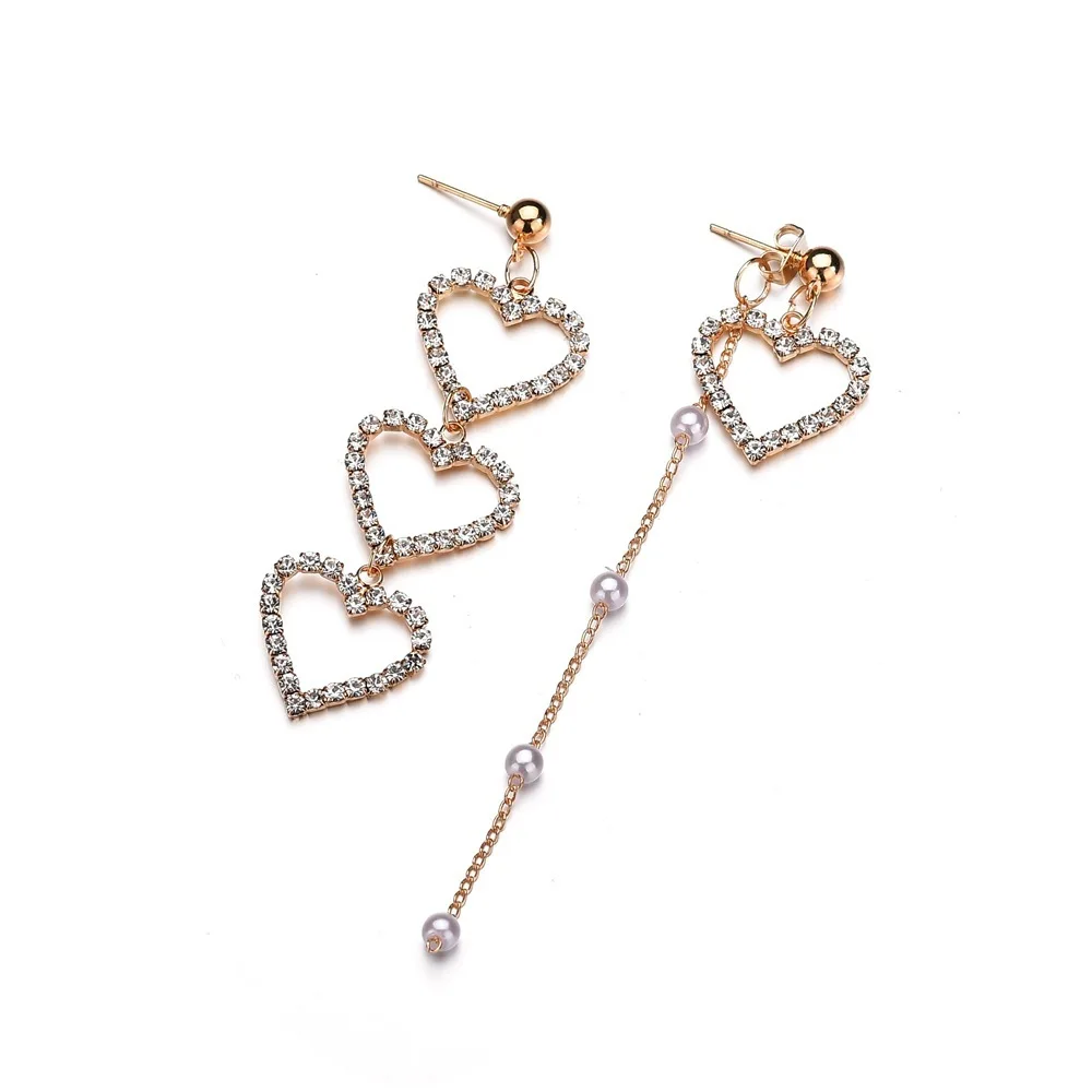 HOSEWYE новый корейский Шарм Жемчуг кисточка кристалл сердце любовь серьги для Для