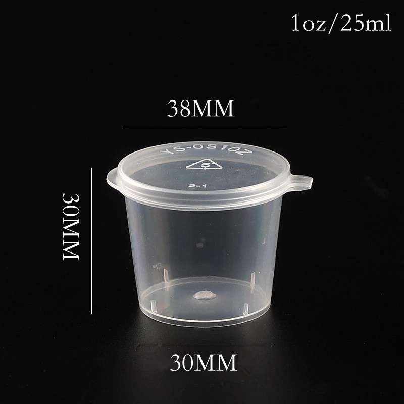 50 шт./лот чашки для соуса одноразовые пластиковые прозрачные чашки для соуса Chutney коробки с крышкой еда на вынос коробка для приправ чашка для соуса SYT9202