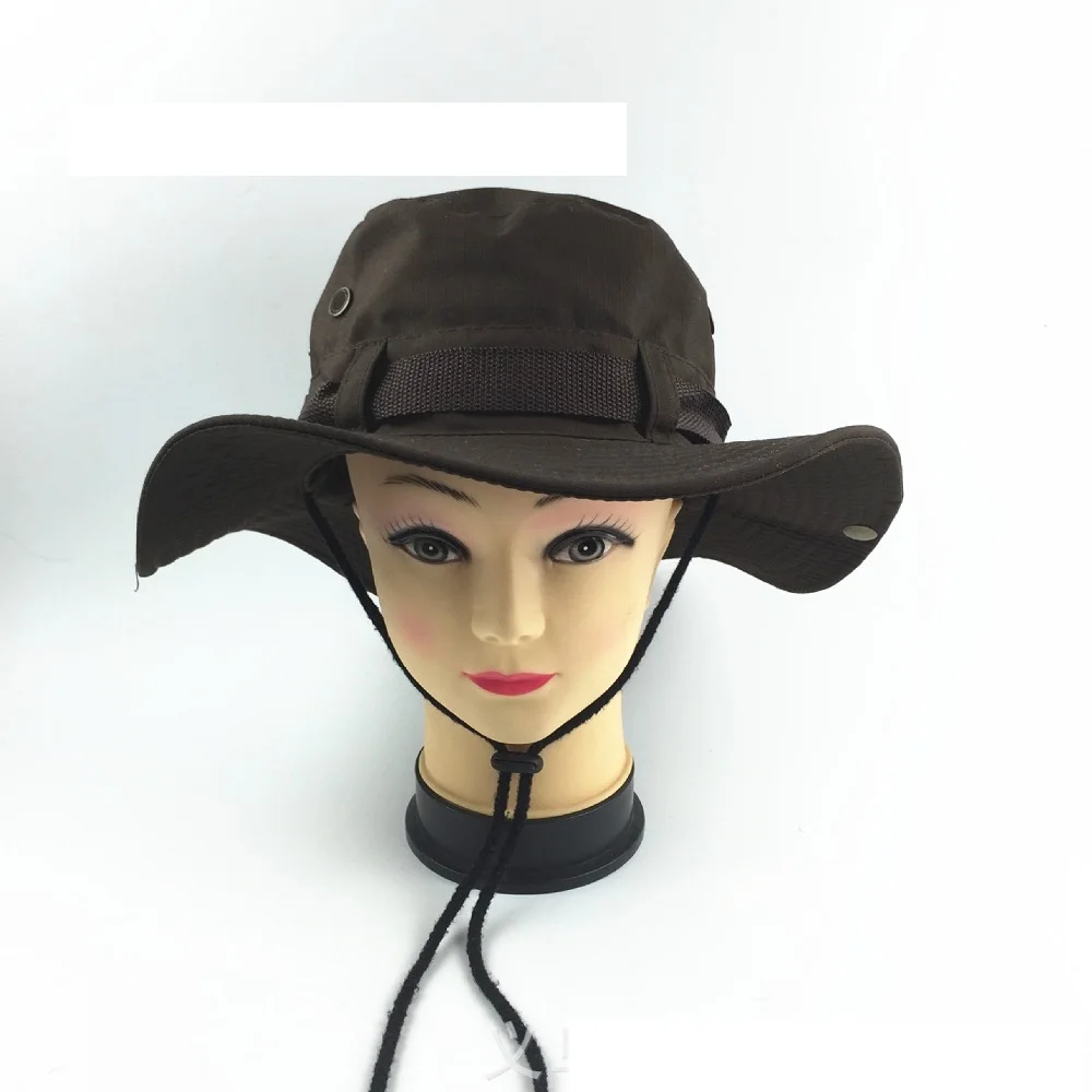 New Wide Brim Bucket Hats Sunscreen boonie Hats Double Layer Fisherman Caps UV Protection Hats