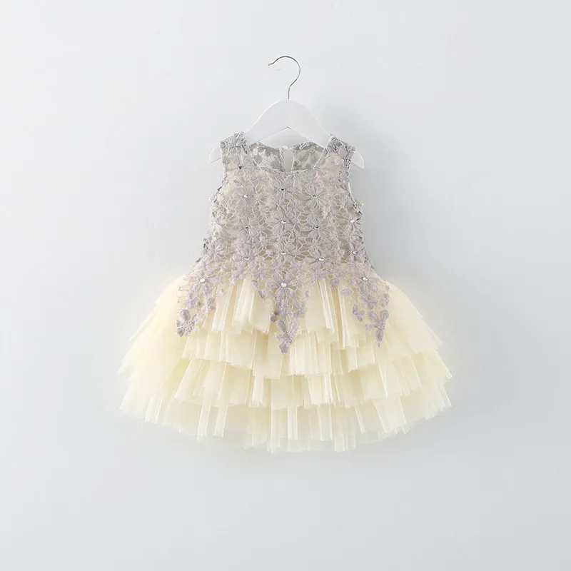 

2106 summer new girls dress lace splice baby girls princess dress 4color kids clothing for party suit 2-7T deguisement enfant