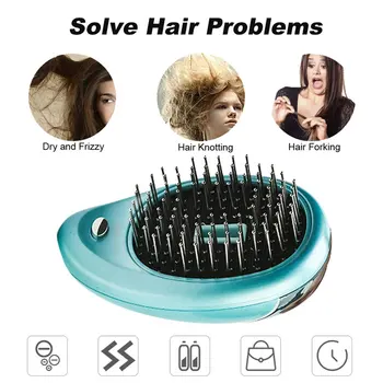 

Electric Anti Hair Loss Magnetic Vibration Massage Comb Portable Ion Hair Growth Comb Brush Head Scalp Massage Comb Relaxation