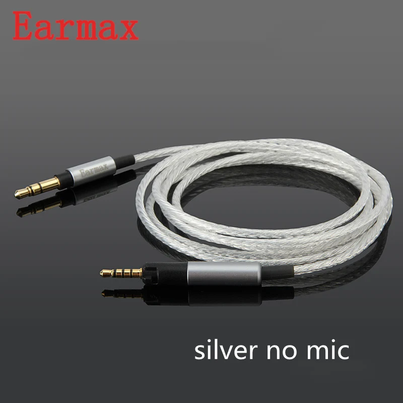 Earmax обновление для Urbanite кабель наушников 3,5 мм до 2,5 HIFI посеребренные аудио Aux провода Замена для Sennheiser