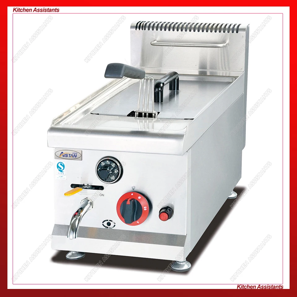 

GF71A commercial counter top stainless steel potato big volume lpg gas chicken fryer deep fryer machine with basket