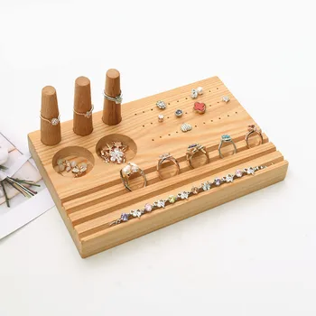 

Solid Wood Vintage Jewelry Display Holder Wood Ring, Earrings, Display Tray Jewelry Display Tray