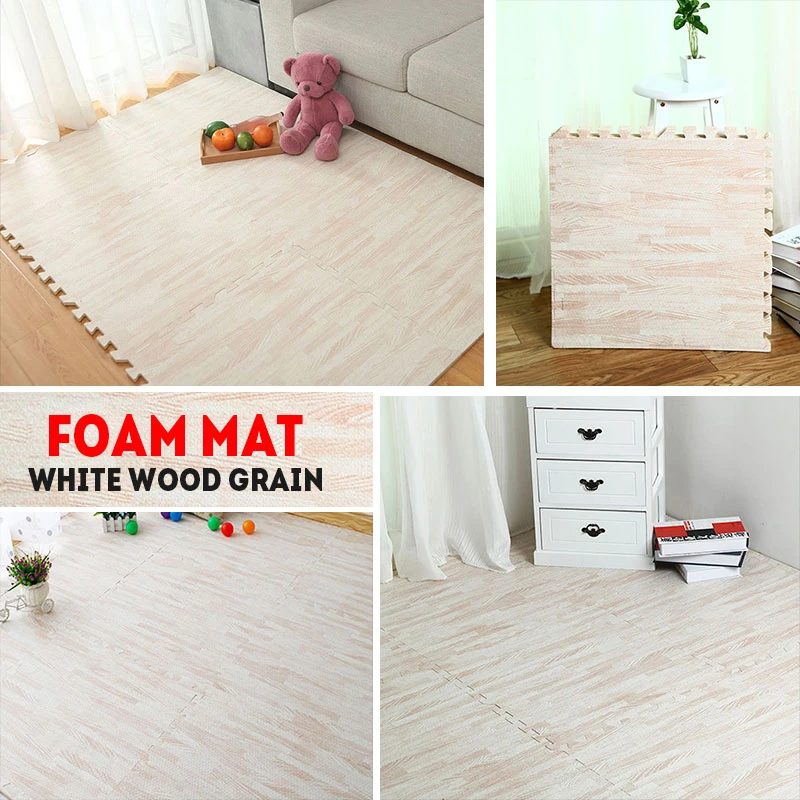 wood grain foam playmat