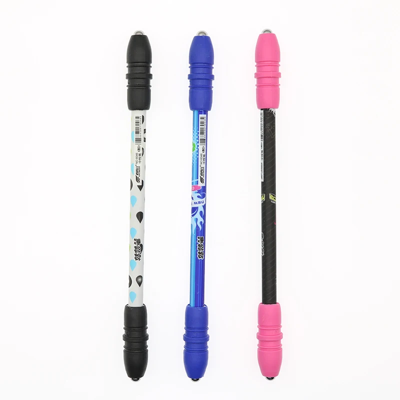 

3 Pieces / Sets Of High Quality 0.38mm Neutral Signature Pen Anti-Skid Rotating Scroll Pen Movement Matte Handle Student Toy Pen