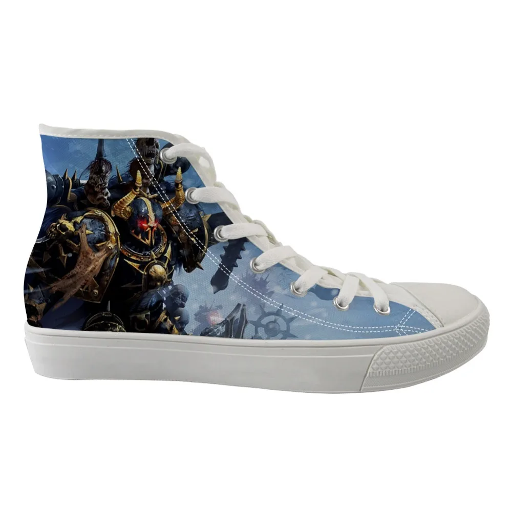 

ELVISWORDS Warhammer 40K 40,000 Video Game Sneaker Vulcanized Shoes High Top Comfortable Sports Anime Lace Trainer for Men Boys