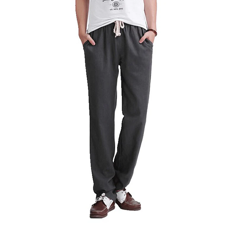 Men Loose Causual Pants Trousers Flat Front Slack Huge Selection Solid