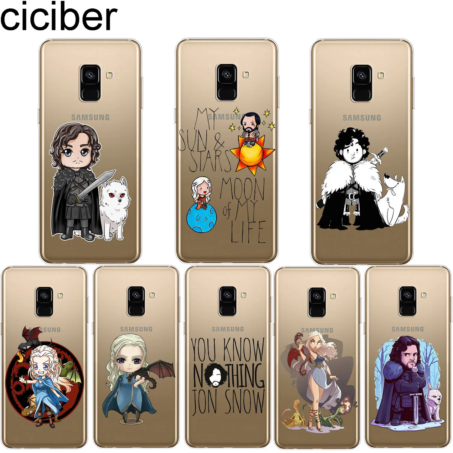 

ciciber Game Thrones for Samsung A7 2018 Phone Case for Galaxy A5 A6 A8 A9 A3 2018 2017 2016 A6S Plus Star Cover Soft TPU Coque