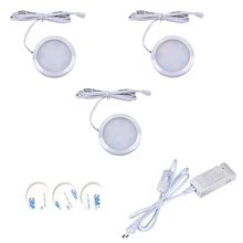 AIBOO светодиодный под прилавком под кабинетное освещение 3/4/6 кронштейнов для шайбовые светильники для шкафов, полок и прочей мебели шкаф украшения