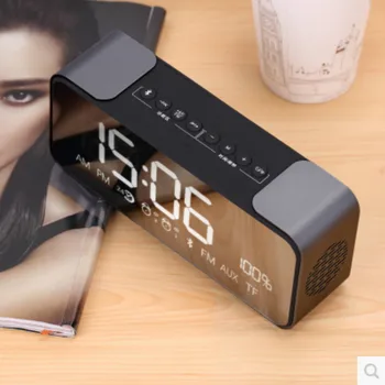 

Portable Audio Music Wireless Bluetooth Speaker Subwoofer LED Display Alarm Clock Mini Speaker Radio Reloj Despertador Clock