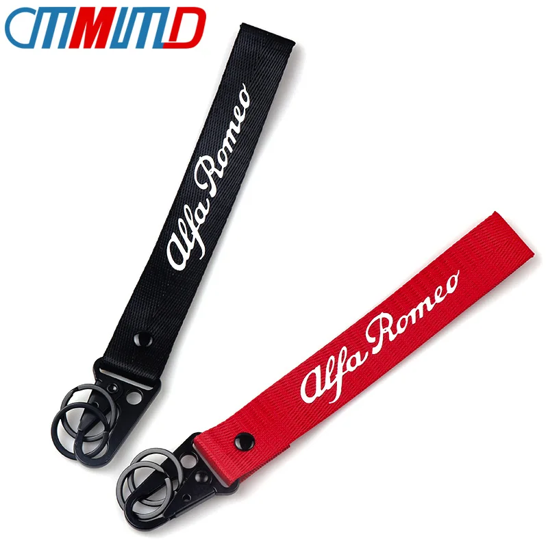 

Car Styling Ribbon Key Chain Key Ring For Alfa Romeo Giulietta Spider GT Giulia Mito 147 156 KeyChain car accessories