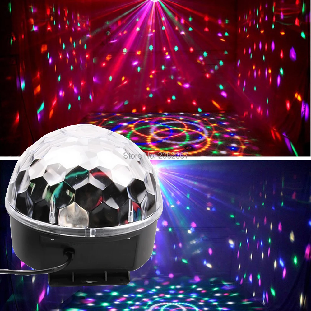 

27W 9 colors LED disco ball light dj music ball for Christmas party lights coloful stage effect equipment for wedding holiday