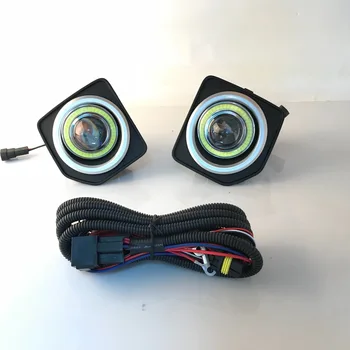 

RQXR fog lamp driving light assembly for Land Rover freelander 2 2010-16 cob angel eye led daytime running lights turn signal