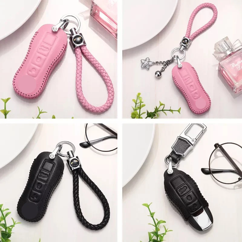 Топ автомобильный чехол для ключей Porsche Keyless Remote корпус боковая оболочка крышка Fob