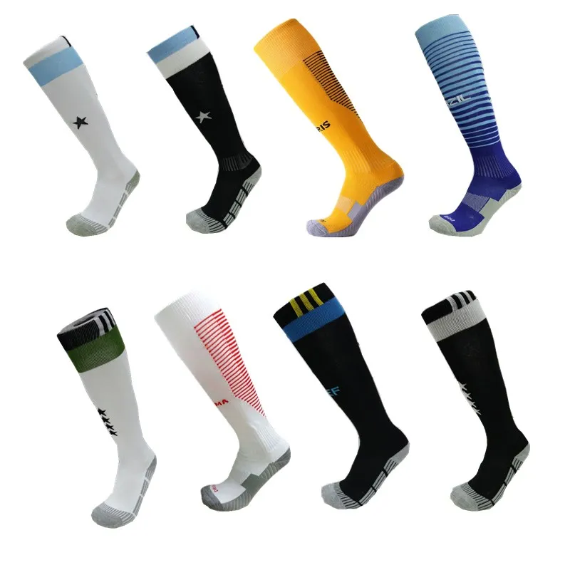 

Men Professional Sports Soccer Socks The national Club Football Breathable Antibacterial sport Running knee high Sock for Adult