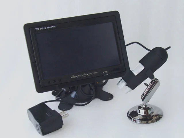 

Free shipping Haploid 1200X AV/TV Digital Microscope+7" HD LCD+Holder 8LED Industrial biotechnology Research Test room