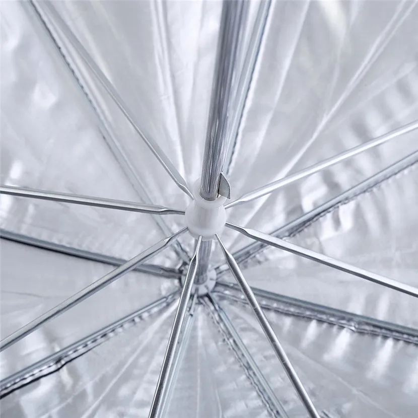 Портативный Студийный светильник-вспышка 83 см 33 дюйма с зернистым зонтиком, отражающий отражатель, черно-серебристые фото-зонтики для фотографирования