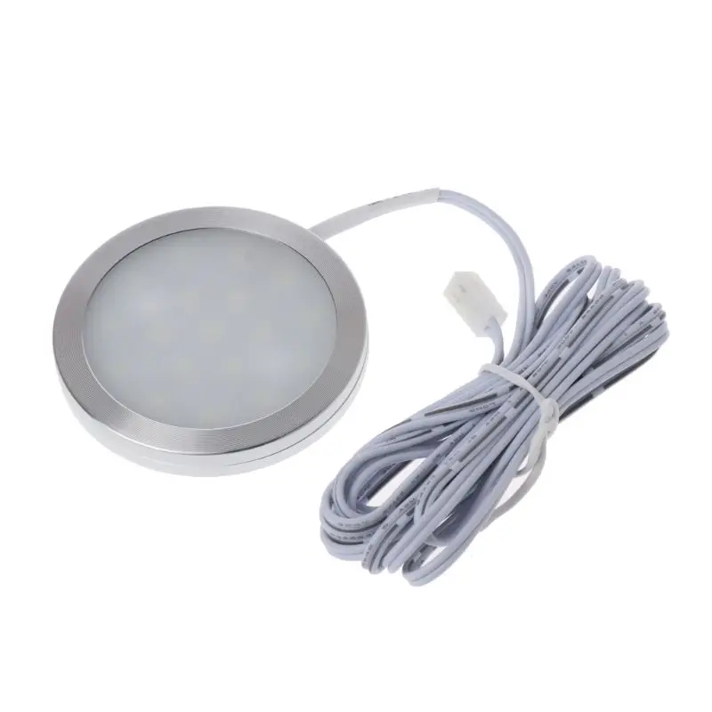 

Round 12V Display Cabinet LED Light Furniture Wardrobe Counter Shelf Lamp