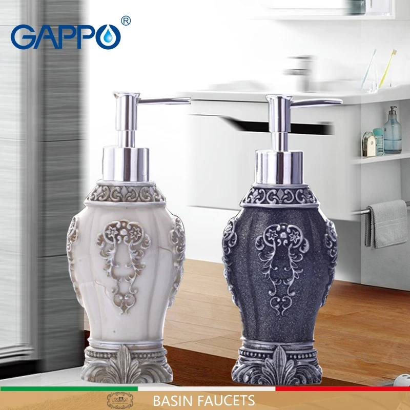 GAPPO liquid soap dispensers Bathroom resin soap imported resin Bottles Bath Shower Accessories soap dispensers bottles handmade dog printed soap stamp diy footprint natural soap resin stamp acrylic crystal transparent seal for soap z0116jy