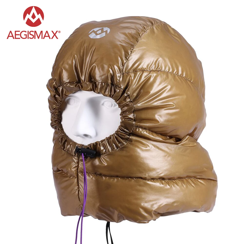 AEGISMAX Outdoor Urltra-Light Goose Dow Hat for Envelope Sleeping Bag  