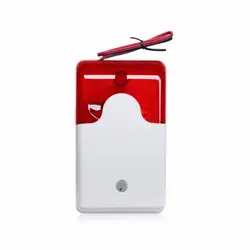 Проводная стробовая сирена практические Строб сигнала тревоги 12 V мигающий красный свет звуковая сирена безопасность домашнего офиса