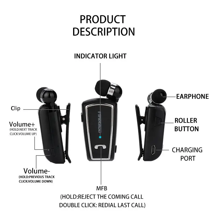 FineBlue FV3 стерео наушники Bluetooth наушники телефон Спорта Гарнитуры В наушники Беспроводной беспроводной динамик для iPhone samsung